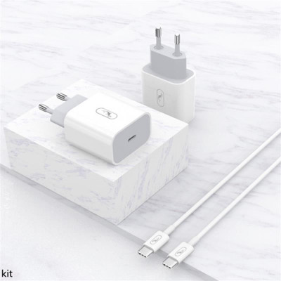 Зарядний пристрій SkyDolphin SC18EL PD2.0 (1USB-С, 3A) White (MZP-000156) + кабель Lightning Зарядний пристрій SkyDolphin SC18EL PD2.0 (1USB-С, 3A) White (MZP-000156) + кабель Lightning