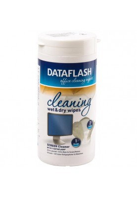 Чист. DataFlash (DF1511) серветки для TFT/LCD, 50 волог. + 50 сух.