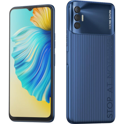 Смартфон Tecno Spark 8p (KG7n) 4/64GB Dual Sim Atlantic Blue (4895180776755)