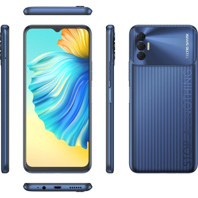 Смартфон Tecno Spark 8p (KG7n) 4/64GB Dual Sim Atlantic Blue (4895180776755)