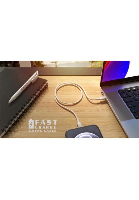 Кабель REAL-EL USB Type-C - Lightning (M/M), 1 м, White (EL123500057)