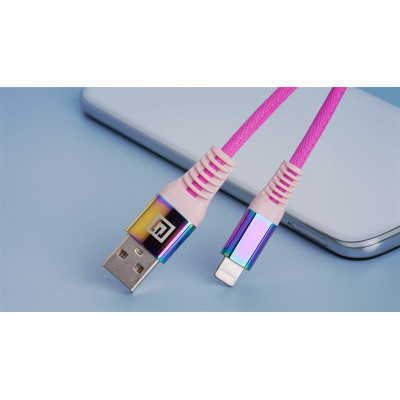 Кабель REAL-EL USB - Lightning (M/M), 1 м, Rainbow (EL123500051)