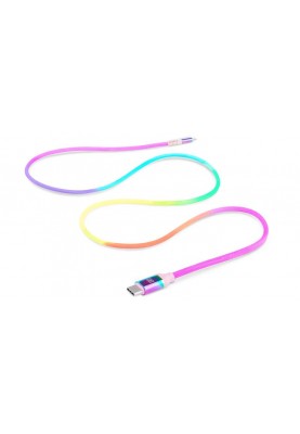 Кабель REAL-EL USB Type-C - Lightning (M/M), 1 м, Rainbow (EL123500054)