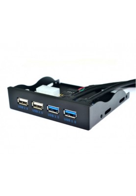 Концентратор USB Voltronic YT-CC-2xUSB3.0+ 2xUSB/09687, Black