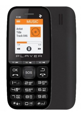 Мобiльний телефон 2E S180 2021 Dual Sim Black (688130243377)