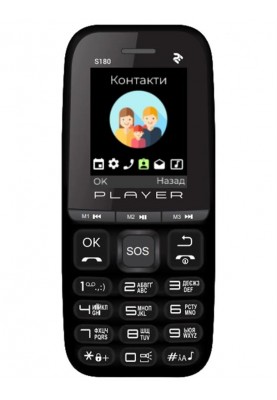 Мобiльний телефон 2E S180 2021 Dual Sim Black (688130243377)