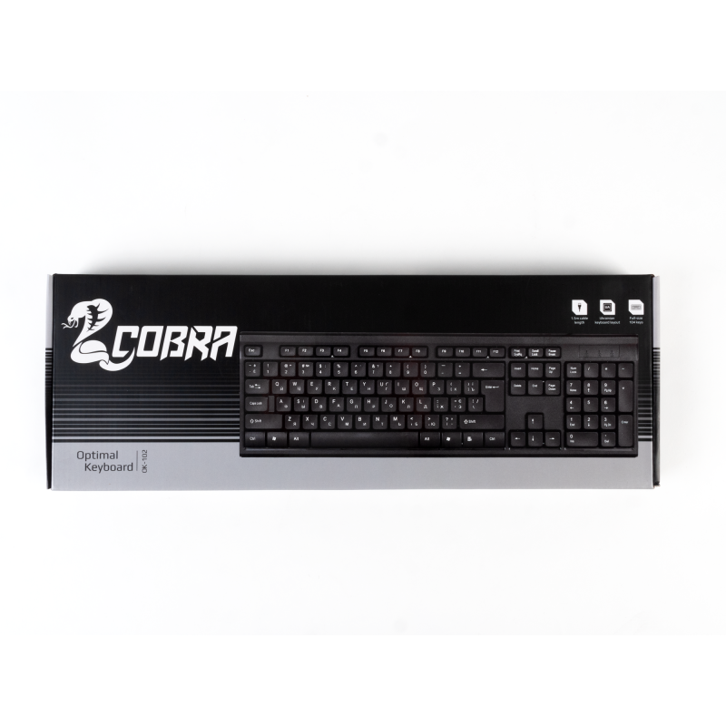 Клавиатура COBRA OK-102 Ukr Black USB