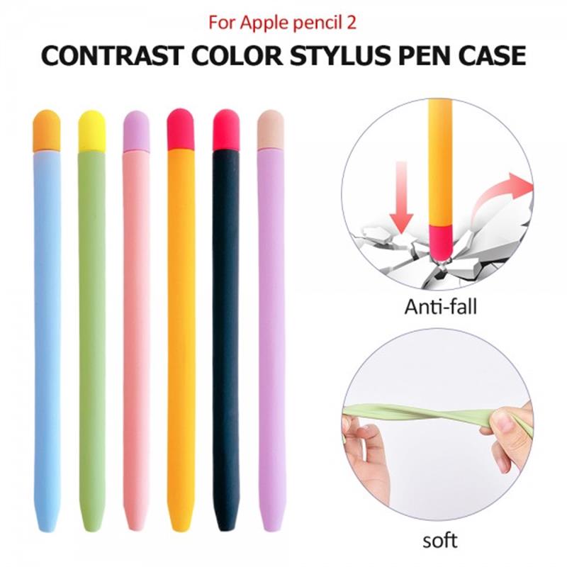 Чохол Goojodoq Matt 2 Golor TPU для стилуса Apple Pencil 2 Yellow/Pink (1005002071193896YP)