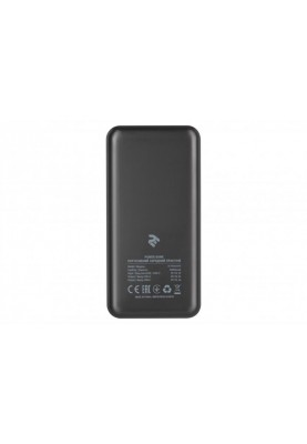 Універсальна мобільна батарея 2E PD+QC 3.0 20000mAh Black (2E-PB2004PD-BLACK)