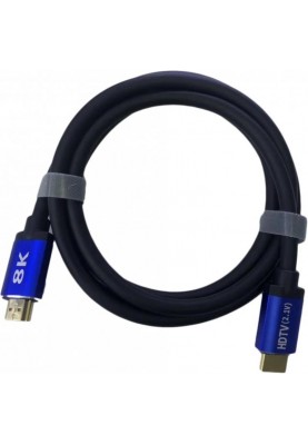 Кабель ATcom HDMI - HDMI V 2.1 (M/M), Real 8K 48Gbps, 10 м, чорний/синій (88810)