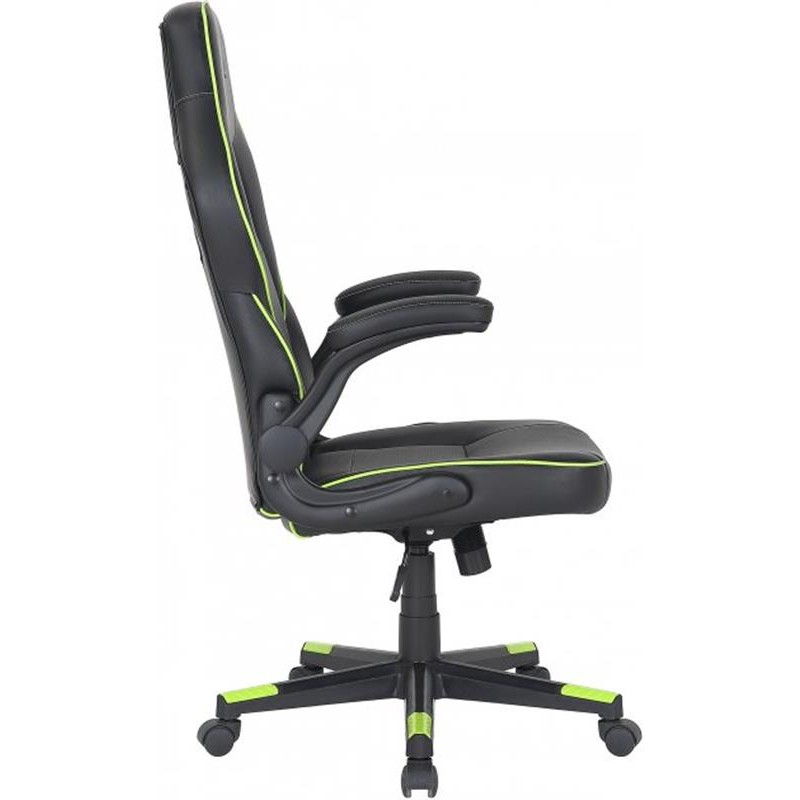 Кресло для геймеров 2E Gaming Hebi Black/Green (2E-GC-HEB-BK)