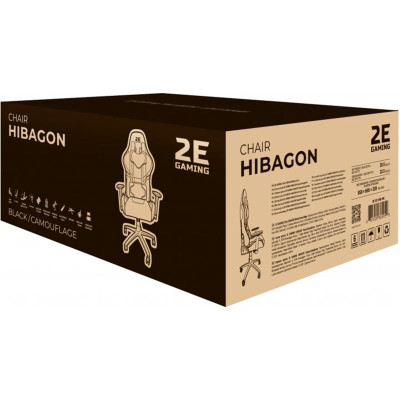 Крісло для геймерів 2E Gaming Hibagon Black/Camo (2E-GC-HIB-BK)