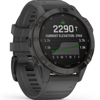 Смарт-годинник Garmin Fenix 6 Pro Solar Black with Slate Gray Band (010-02410-11)