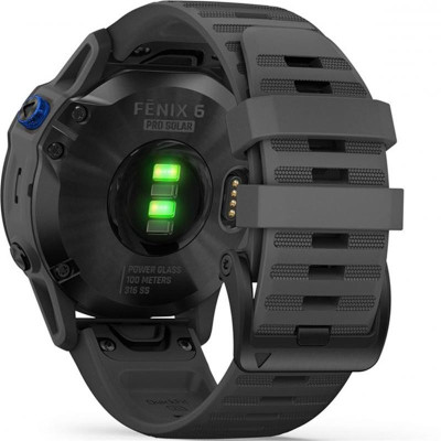 Смарт-годинник Garmin Fenix 6 Pro Solar Black with Slate Gray Band (010-02410-11)