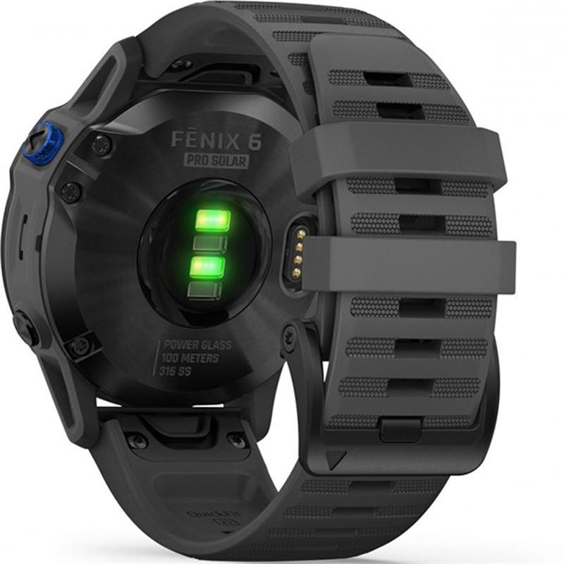 Смарт-часы Garmin Fenix 6 Pro Solar Black with Slate Gray Band (010-02410-11)