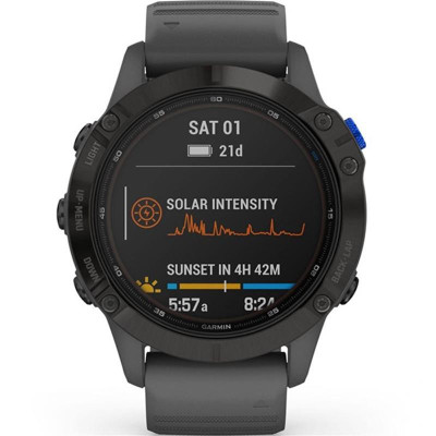 Смарт-годинник Garmin Fenix 6 Pro Solar Black with Slate Gray Band (010-02410-11)
