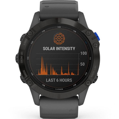 Смарт-годинник Garmin Fenix 6 Pro Solar Black with Slate Gray Band (010-02410-11)