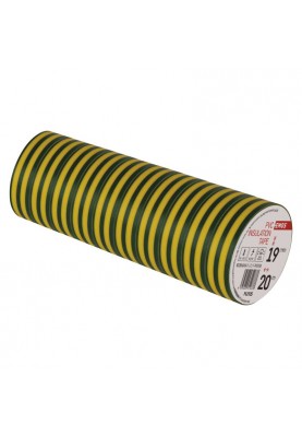 Стрічка ізоляційна EMOS ПВХ 19мм/20м жовта із зеленим (F61925)