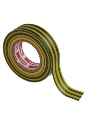 Стрічка ізоляційна EMOS ПВХ 19мм/20м жовта із зеленим (F61925)