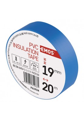 Стрічка ізоляційна EMOS ПВХ 19мм/20м синя (F61924/F619242)