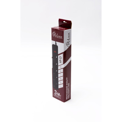 Фільтр живлення ProLogix (PRS-050P5-30B) 5 розеток, 3 м, чорний