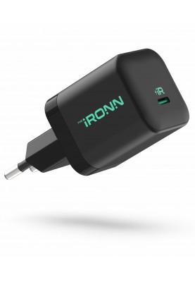 Мережевий зарядний пристрій iRONN 20W Type-C Black (X002V94VTP)