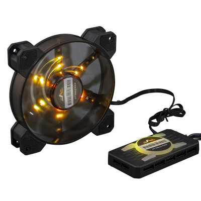 Набір Frime RGB-вентиляторів + Fun hub + ДУ Frime Iris Flicker KIT (IRISFLICKERKIT)