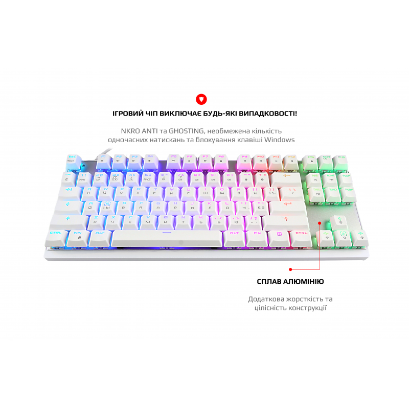 Клавіатура Motospeed K82 Hot-Swap Outemu Red White (mtk82whsr)
