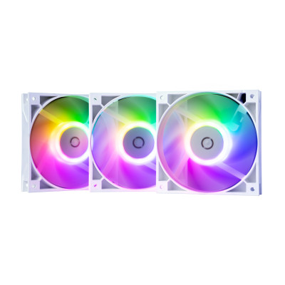 Вентилятор Tecware Omni P12-3-Fan Pack (White) ARGB + PWM 120mm Fans (TWAC-OMP12-3WH), 120x120x25мм, 3-pin, білий