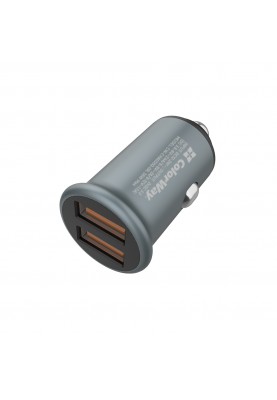 Автомобільний зарядний пристрій ColorWay (2USBx2.4A, 36W) Quick Charge 3.0 Gray (CW-CHA036Q-GR)