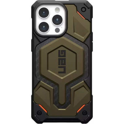 Чохол-накладка Urban Armor Gear Monarch Pro Magsafe для Apple iPhone 15 Pro Max Carbon Elemental Green (11422211427B)