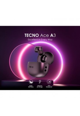 Bluetooth-гарнітура Tecno Ace A3 Black (4895180761164)