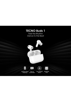 Bluetooth-гарнітура Tecno Buds 1 White (4895180763274)