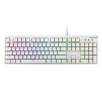 Клавиатура Hator Rockfall EVO Kailh Optical Ukr (HTK-615) White USB