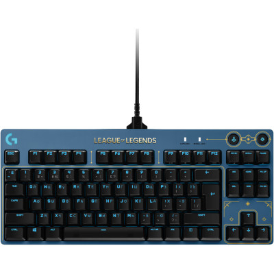 Клавiатура Logitech G Pro Mechanical Keyboard League of Legends Edition - LOL-WAVE2 Blue (920-010537)