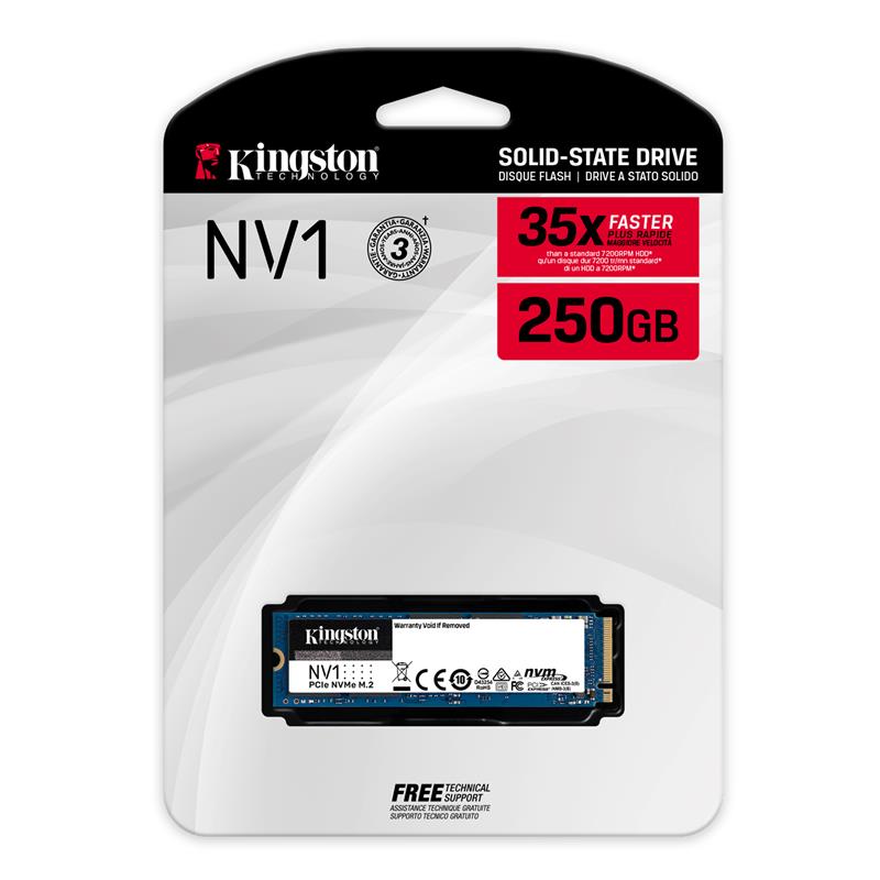 Накопичувач SSD 1TB M.2 NVMe Kingston NV1 M.2 2280 PCIe 3.0 x4 (SNVS/1000G)