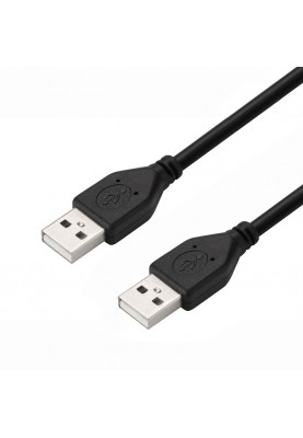 Кабель ProLogix (PR-USB-P-07-20-18m) USB 2.0 AM/AM, чорний, 1.8 м