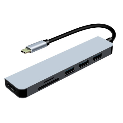 Док-станція ProLogix (PR-WUC-104B) 6 in 1 USB3.1 Type C to HDMI+1*USB3.0+2*USB2.0+TF+SD