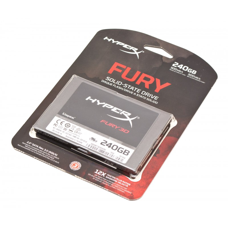 Накопитель SSD  240GB Kingston HyperX Fury 3D 2.5" SATAIII 3D TLC (KC-S44240-6F)