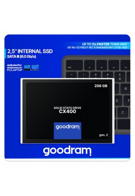 Накопичувач SSD  256GB Goodram CX400 Gen.2 2.5" SATAIII 3D TLC (SSDPR-CX400-256-G2)