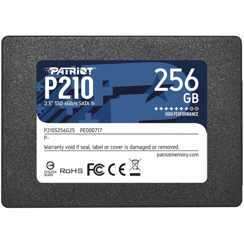 Накопичувач SSD  256GB Patriot P210 2.5" SATAIII TLC (P210S256G25)