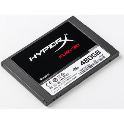 Накопичувач SSD  480GB Kingston HyperX Fury 3D 2.5` SATAIII 3D TLC (KC-S44480-6F)