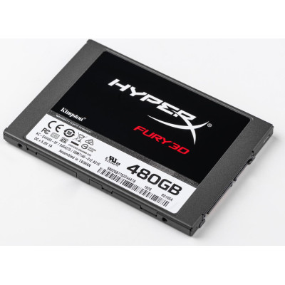 Накопичувач SSD  480GB Kingston HyperX Fury 3D 2.5` SATAIII 3D TLC (KC-S44480-6F)