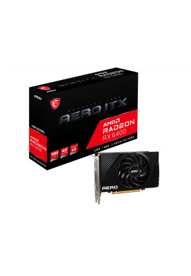 Відеокарта AMD Radeon RX 6400 4GB GDDR6 Aero ITX MSI (RX 6400 AERO ITX 4G)