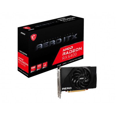 Відеокарта AMD Radeon RX 6400 4GB GDDR6 Aero ITX MSI (RX 6400 AERO ITX 4G)