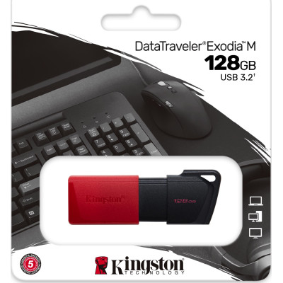 Флеш-накопичувач USB3.2 128GB Kingston DataTraveler Exodia M Black/Red (DTXM/128GB) Флеш-накопичувач USB3.2 128GB Kingston DataTraveler Exodia M Black/Red (DTXM/128GB)