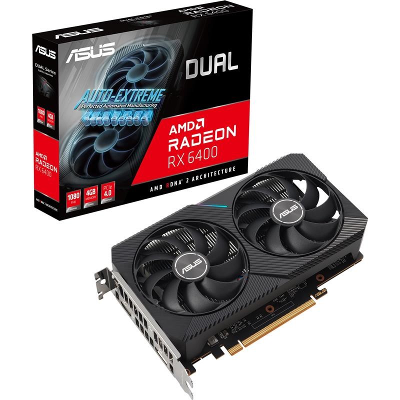 Видеокарта AMD Radeon RX 6400 4GB GDDR6 Dual ASUS (DUAL-RX6400-4G)