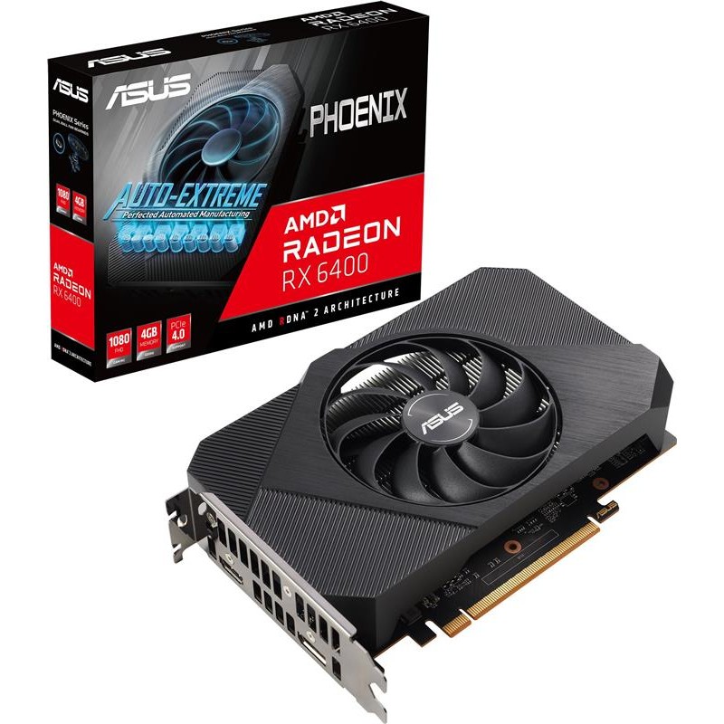 Відеокарта AMD Radeon RX 6400 4GB GDDR6 Phoenix ASUS (PH-RX6400-4G)