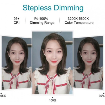 Кільцева LED-лампа Puluz PKT3061B 11.8"+ штатив 1.65 м (PKT3061B)