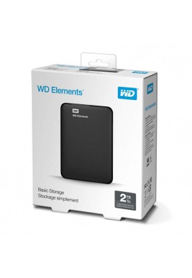 Зовнішній жорсткий диск 2.5" USB 2.0TB WD Elements Portable Black (WDBU6Y0020BBK-WESN)